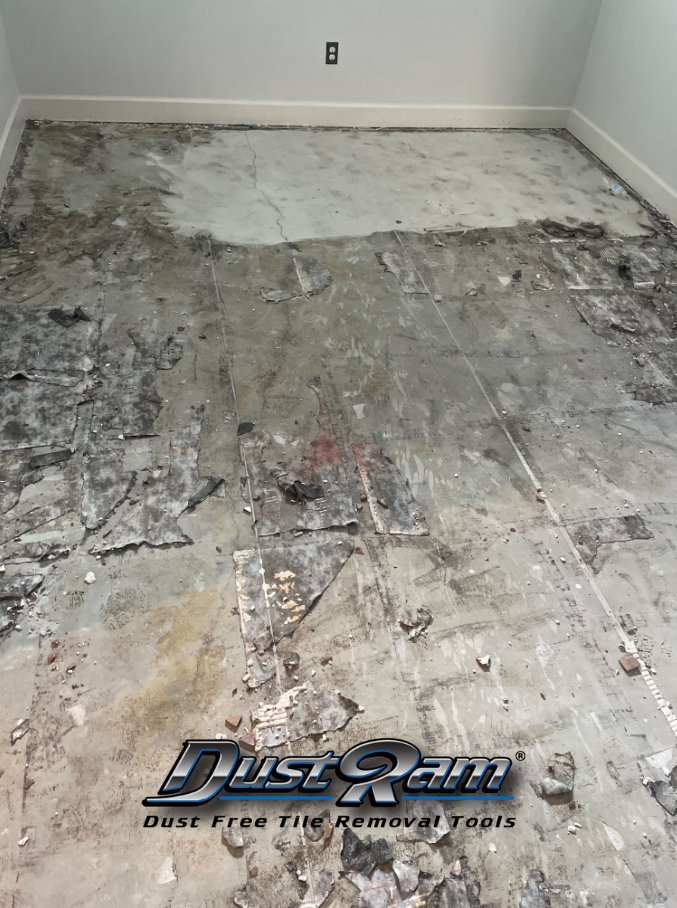 bedroom thinset tile removal