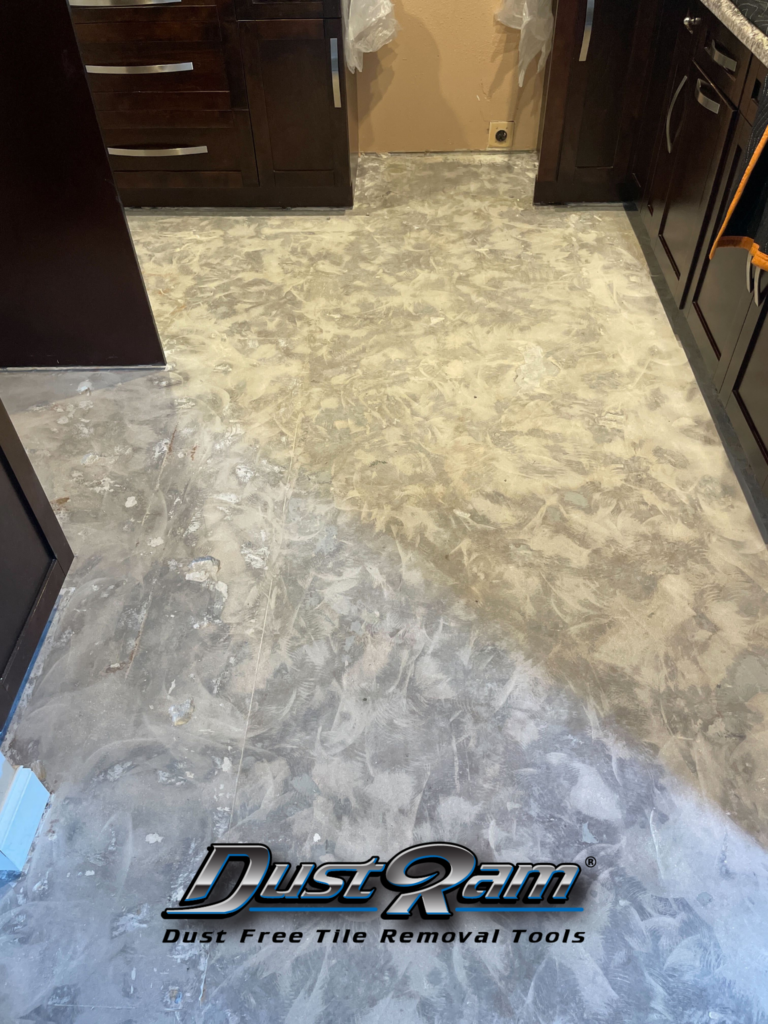 tile floor removed dust free